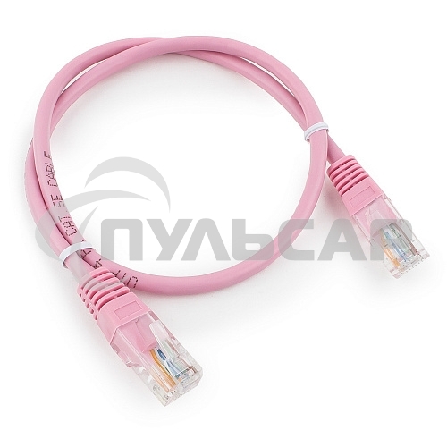 Патч-корд UTP Cablexpert кат.5e, 0.5м, литой, многожильный, розовый