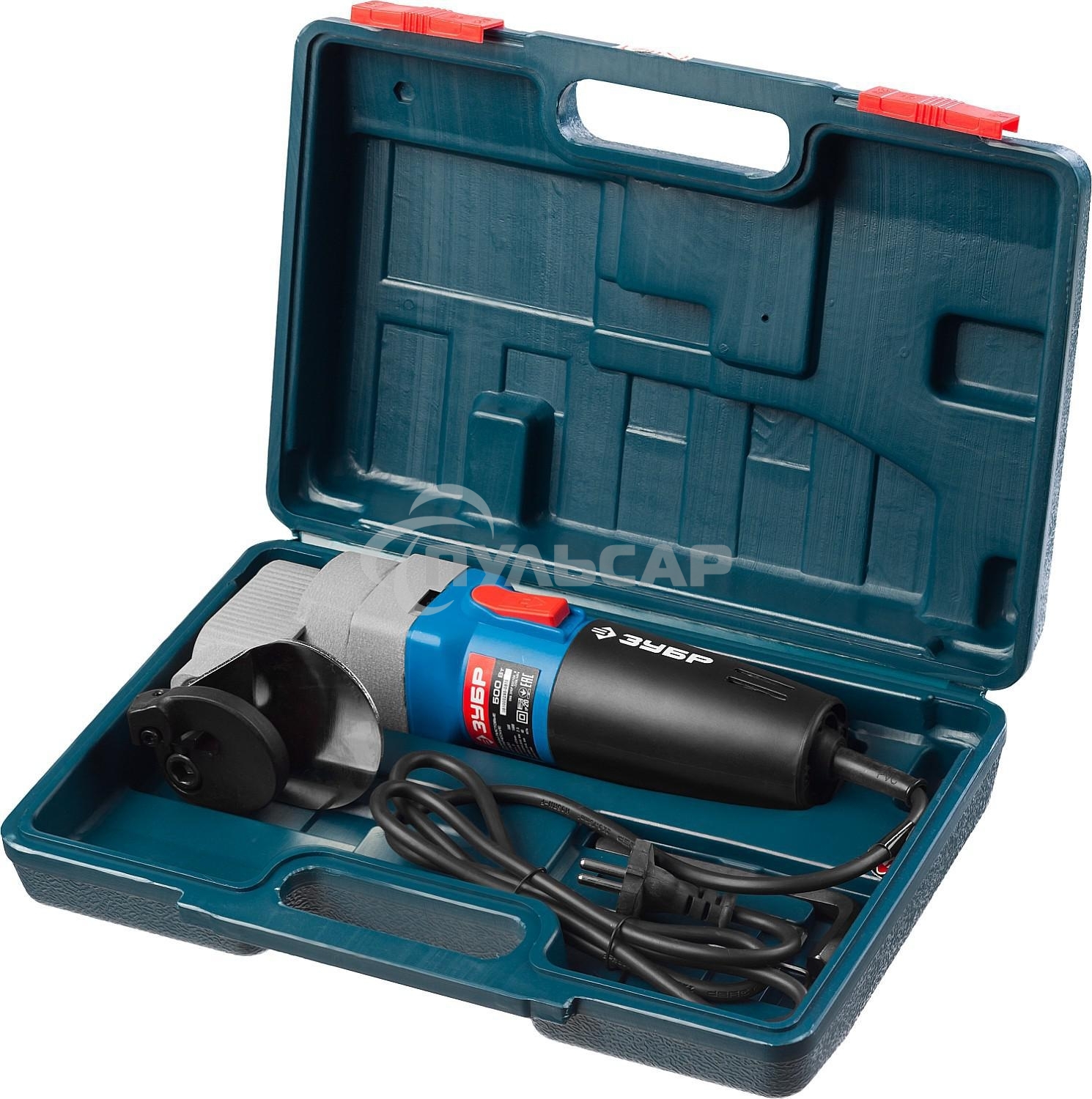 Ножницы лезв. ЗУБР ЗНЛ-500 листовые, 500Вт 1800/мин сталь:2.5мм мин.рад.40мм в кейсе