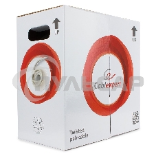 Кабель Cablexpert, UTP6, 4 пары, 0.57 мм, CCA, однож., 305 м, серый Кабель Cablexpert, UTP6, 4 пары, 0.57 мм, CCA, однож., 305 м, серый