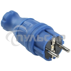 Вилка прямая ОМЕГА ВБп3-1-0м IP44 каучук син. ИЭК PKR01-016-2-K07