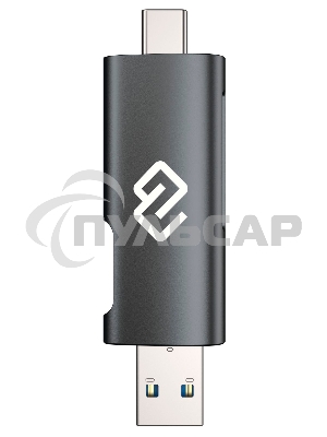 Устройство чтения карт памяти USB 2.0/Type C Digma CR-СU2520-G серый