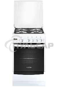 Плита газовая Gefest ПГ 5100-03 белый, конфорок 4 шт, духовка 52 л, 50 см x 85 см x 58.5 см