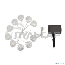 Каскад Lamper Хранитель жемчужины LED 4 м с выносной солнечной панелью 2 м и аккумулятором, холодное белое свечение