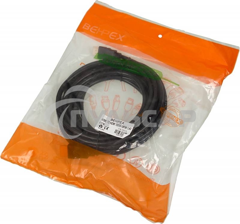 Кабель аудио-видео High Speed ver.1.4 HDMI (m)/HDMI (m) 7м. позолоченные контакты черный