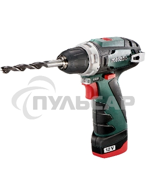 Дрель-шуруповерт Metabo PowerMaxx BS 600984500, Аккумуляторный, 12В, 2 АКБ, Кейс