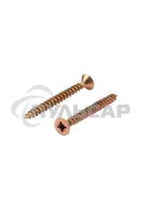 Саморез универсальный KRANZ 5х50, желтый цинк, короб (100 шт./уп.)