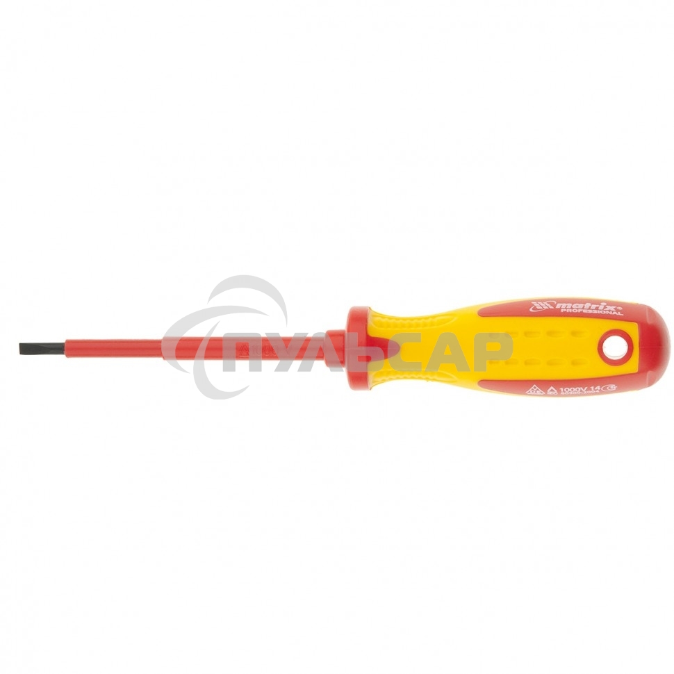 Отвертка Matrix Insulated, PH1 x 75 мм, CrMo, до 1000 В, двухкомп. рукоятка