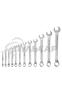 Набор ключей комбинированных 6-22 мм, 12 шт., CrV, матовый хром Stels
