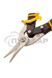 Ножницы по металлу,270мм, прямой рез,сталь-CrMo, трехкомп.рук-ки Denzel