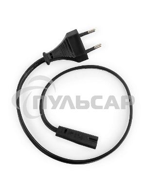 Кабель питания для ноутбуков, аудио/видео техники Gembird PC-184-VDE-0.5М, 0,5м, VDE, 2-pin, черный, пакет