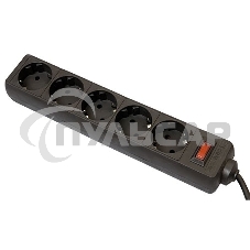 Сетевой фильтр Defender ES, 3.0м, 5 розеток, черный