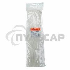 Хомут-стяжка кабельная нейлоновая Rexant 450 x7,6 мм, белая, упаковка 100 шт.