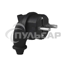 Вилка электрич. угл. однофазная (каучук) UNIVersal 1241