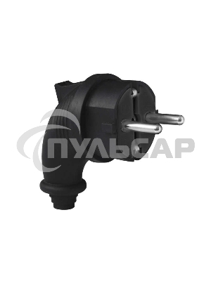 Вилка электрич. угл. однофазная (каучук) UNIVersal 1241