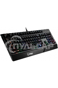 Клавиатура проводная MSI VIGOR GK20 RU черный USB Multimedia for gamer LED (подставка для запястий)