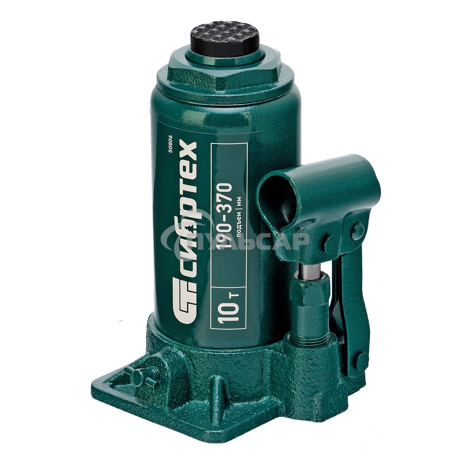 Домкрат гидравлический бутылочный, 10 т, 190-370 мм Сибртех