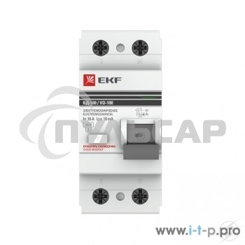 Выключатель дифференциального тока (УЗО) 2п 32А 30мА тип AC ВД-100 PROxima (электромех.) EKF elcb-2-32-30-em-pro