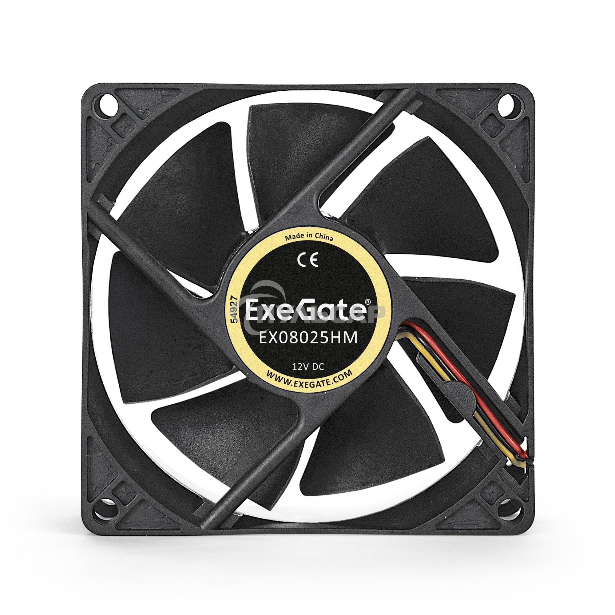 Вентилятор для корпуса ExeGate EX08025HM черный, 80 мм, 2000 об/мин, 19 дБ
