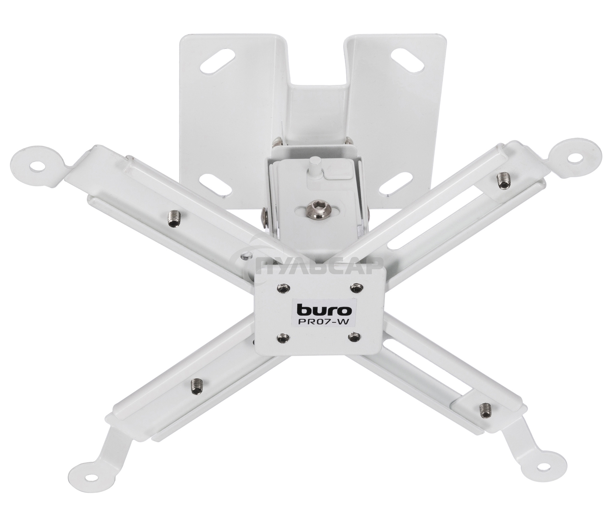 Кронштейн для проектора Buro PR07-W белый макс.12кг потолочный поворот и наклон