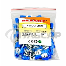 Клемма плоская изолированная гнездо 7.4 мм 1.5-2.5 мм² (РПи-м 2.5-(6.3)/РПИм 2-250) Rexant