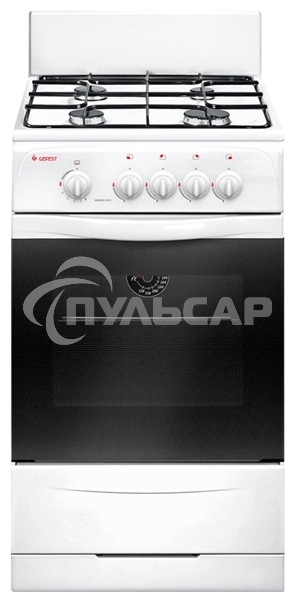 Плита газовая Gefest ПГ 3200-08 белый, конфорок 4 шт, духовка 42 л, 50 см x 85 см x 53 см