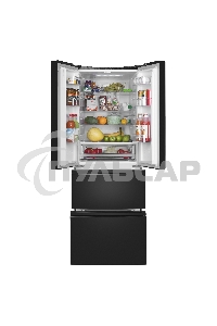 Холодильник Maunfeld MFF180NFBE01 черный трехкамерный 224/113л морозилка снизу, No Frost