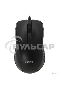 Мышь проводная Acer OMW136 черный, 1200 dpi, USB, кнопки - 3