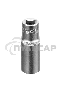 Головка торцевая удлиненная, 21 мм, 6-гранная, CrV, под квадрат 1/2