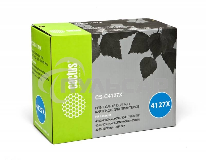 Картридж лазерный Cactus CS-C4127X черный (10000 стр.) для HP LJ 4000/4050