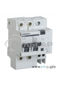 Выключатель автоматический дифференциального тока Iek MAD15-2-016-C-030 АД12 2Р 16А 30мА GENERICA