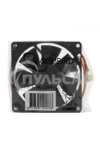 Вентилятор для корпуса Gembird FANCASE/BALL черный, 80 мм, 2600 об/мин, 27 дБ, 3 pin