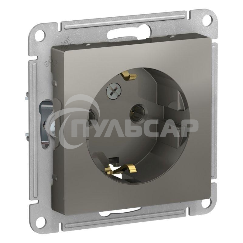 Розетка с/з, 16А, механизм ATN000943 Schneider Electric Сталь