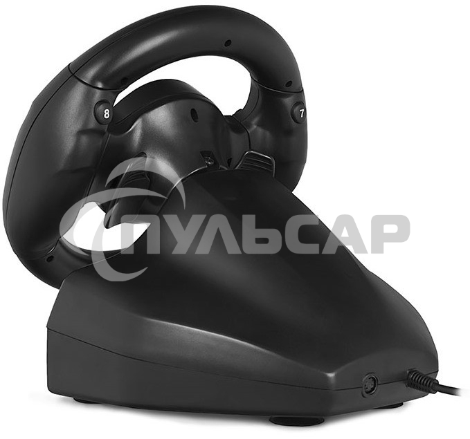 Руль SVEN GC-W300 (педали, вибро, лепестки, D-pad, 10 кл, резин. вставки, PC, цифр. и аналог.