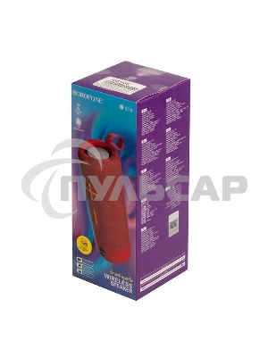 Портативная колонка bluetooth Borofone BR19 Euphony sports speaker, красный