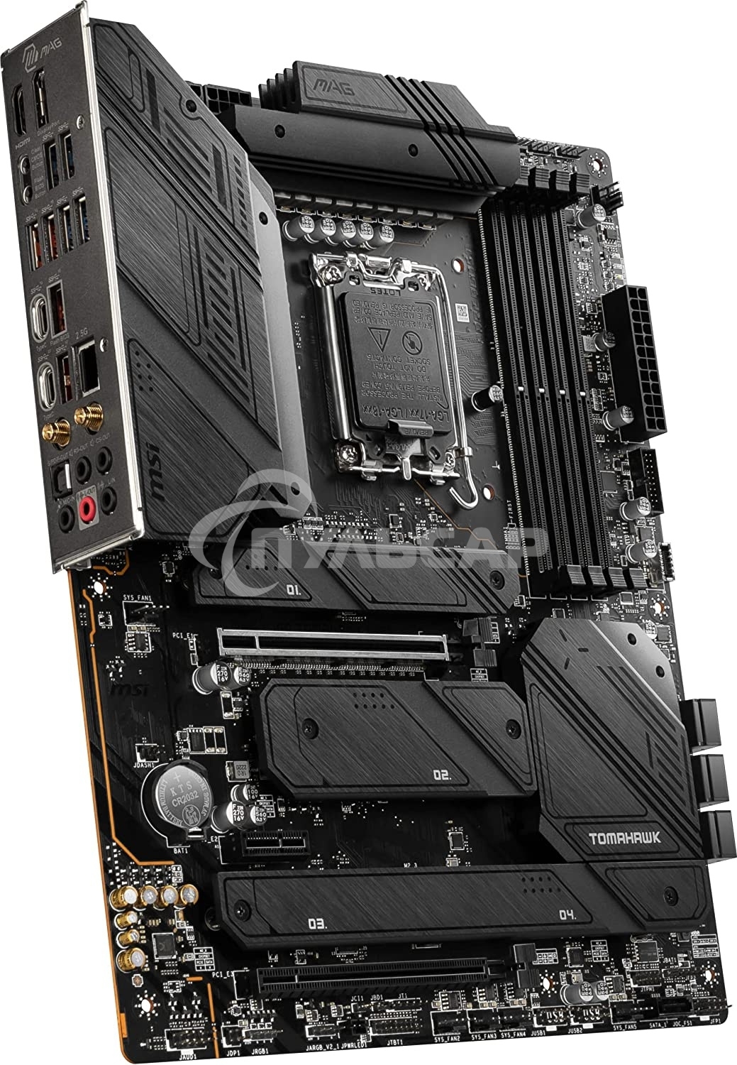Материнская плата MSI MAG Z790 TOMAHAWK WIFI, LGA 1700, Intel Z790, 4xDDR5, 7xSATA, 4xM.2, 1xPCIe 4.0 x4, 1xPCIe 5.0 x16, 1xHDMI, 1xDP, 1x2.5Gb LAN, 4xUSB-A 3.2 Gen 1, 4xUSB-A 3.2 Gen 2, 1xUSB-C 3.2 Gen 2, 1xUSB-C 3.2 Gen 2x2, 5x3.5 мм, 7.1, Standard-ATX