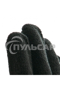 Перчатки трикотажные, акрил, черный, оверлок, Россия Сибртех