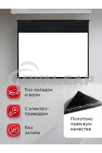 Экран для проектора S'OK Athena SGPSMS-323x201 на тросах с электроприводом, матовый, белый к