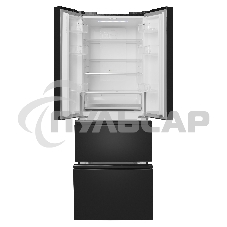 Холодильник Maunfeld MFF180NFBE01 черный трехкамерный 224/113л морозилка снизу, No Frost