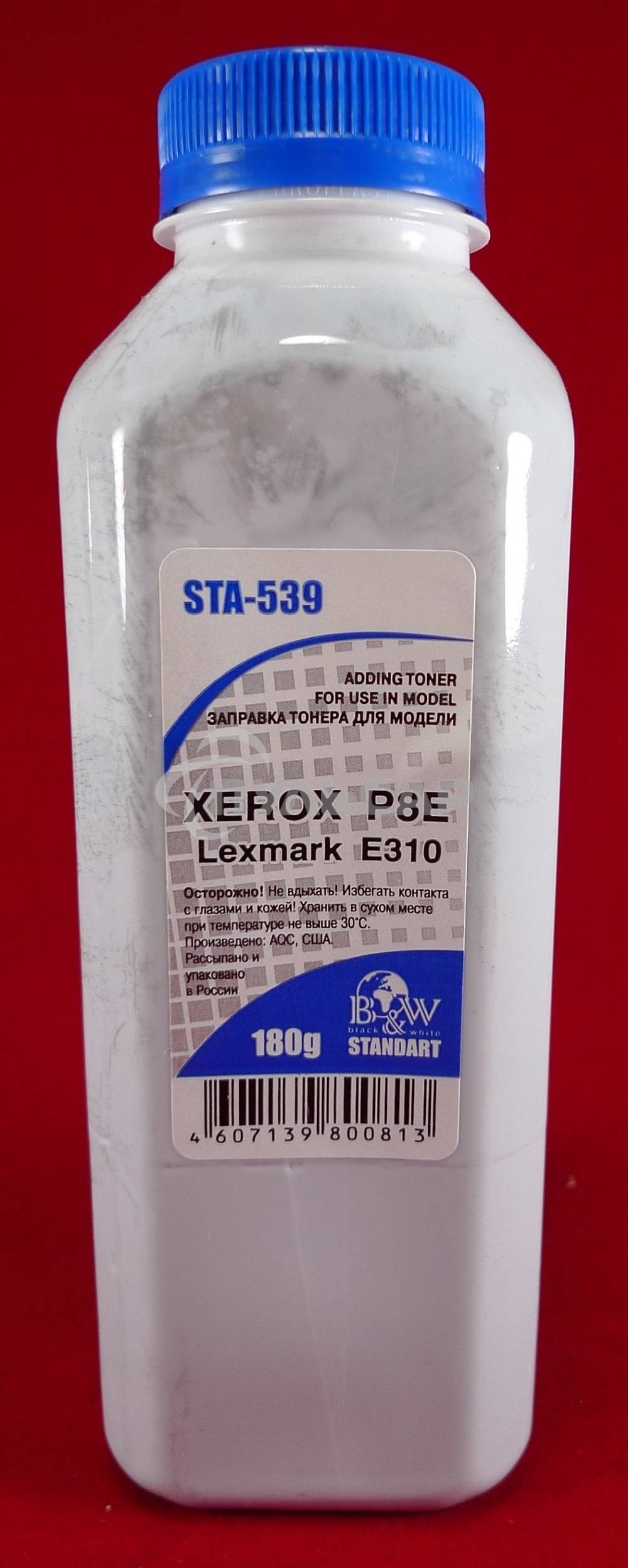Тонер XEROX P8e/Lexmark E310 (фл,180 г) B&W Standart фас России
