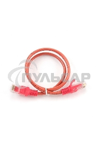 Патч-корд UTP Cablexpert кат.5e, 0.5м, литой, многожильный (красный)