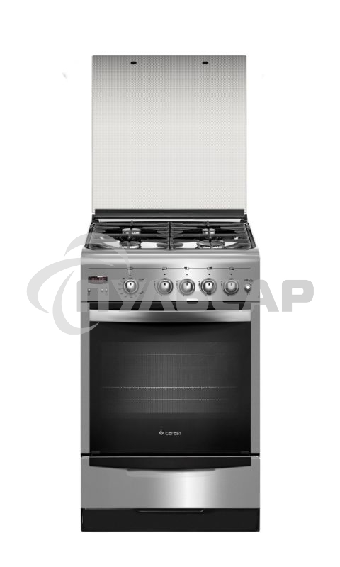 Плита газовая Gefest ПГ 5100-03 0004 серебристый, конфорок 4 шт, духовка 52 л, 50 см x 85 см x 58.5 см