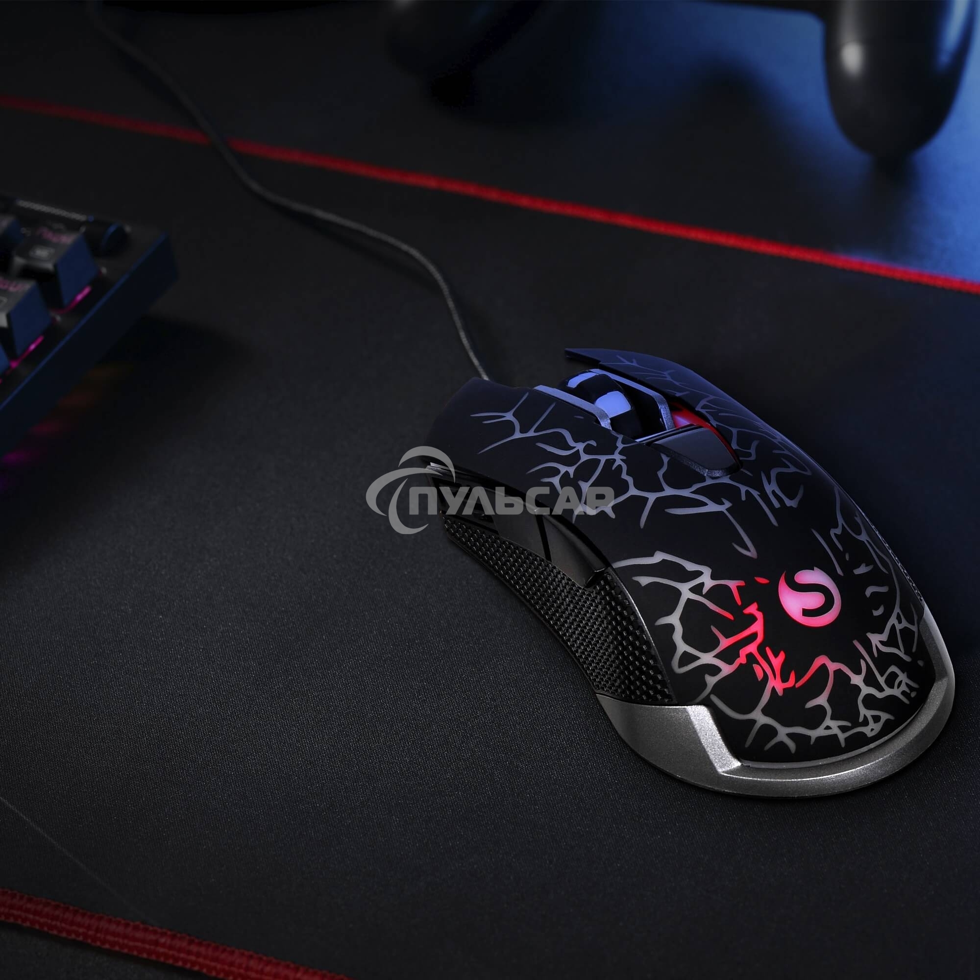 Мышь проводная SunWind SW-M705G черный, 3600 dpi, USB, кнопки - 6