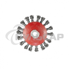 Щетка Matrix для УШМ, 115 мм, М14, Тарелка, крученая проволока 0,5 мм