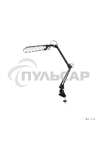 Лампа настольная CAMELION KD-017A С0211W черный в к-те база+струбцина