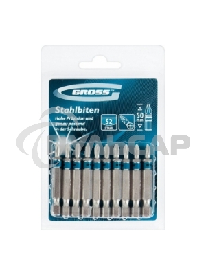 Набор бит GROSS 11346pz3х50 сталь s2 10шт