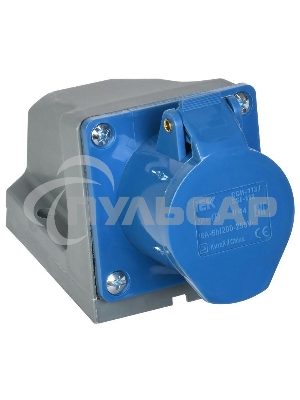 Розетка ОП 16А 220В 2P+PЕ ССИ-113 IP44 ИЭК PSR11-016-3