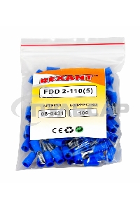 Клемма плоская изолированная гнездо 3.8 мм 1.5-2.5 мм² (РПи-м 2.5-(2.8)/РПИм 2-250) Rexant