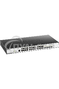 Коммутатор D-Link Switch DGS-3000-28LP/B1A Управляемый коммутатор 2 уровня с 24 портами 10/100/1000Base-T и 4 портами 1000Base-X SFP (24 порта с подде