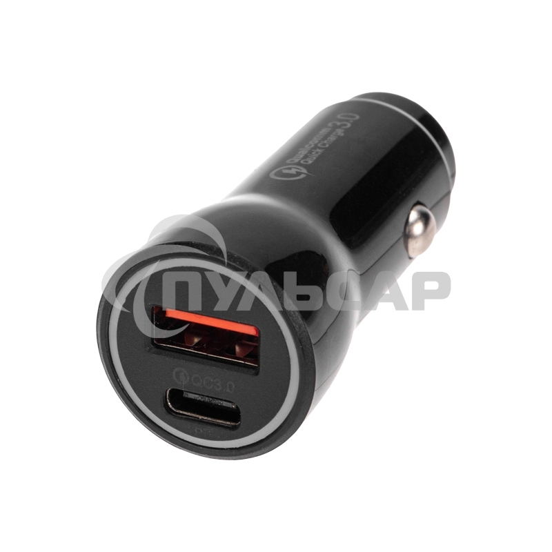 Автозарядка в прикуриватель Rexant АЗУ USB-A (QC 3.0)+USB-C (PD), 38Вт черный