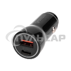 Автозарядка в прикуриватель Rexant АЗУ USB-A (QC 3.0)+USB-C (PD), 38Вт черный
